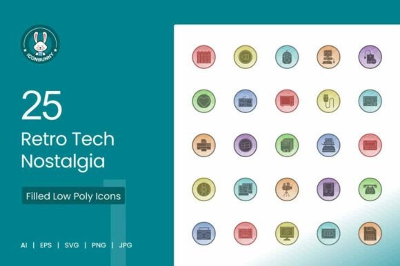 25 Retro Tech Nostalgia Icons