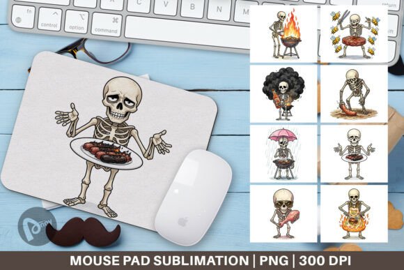 BBQ Skeleton Watercolor Mouse Pad PNG: A Strategic Tool for Creativity and Productivity