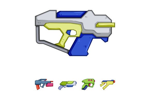 Cartoon Blaster Toy Guns Illustration