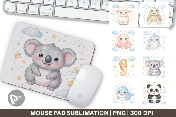 Celestial Baby Animal Mouse Pad Digital: A Unique Addition to Your Workspace