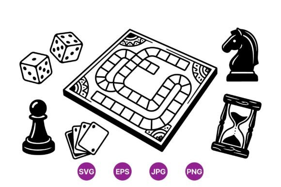 Classic Board Game Clipart Kit