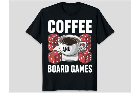 Coffee and Board Games Design PNG