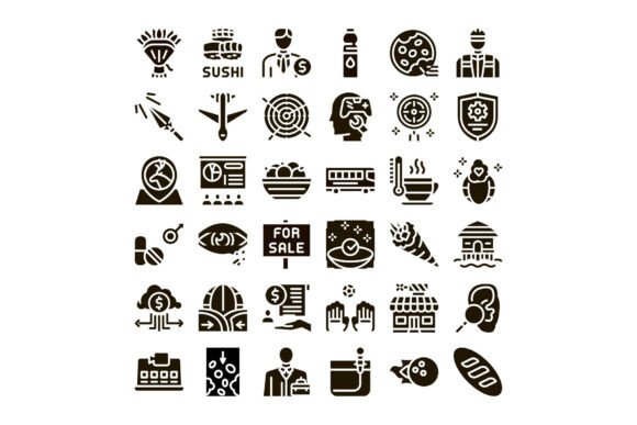 Collection of Various Glyph Icons Illust: A Versatile Tool for Modern Designers