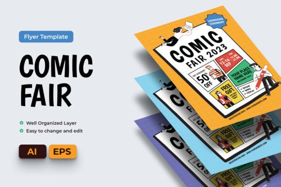 Comic Book Day Flyer Template