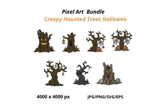Creepy Haunted Trees Hallowen