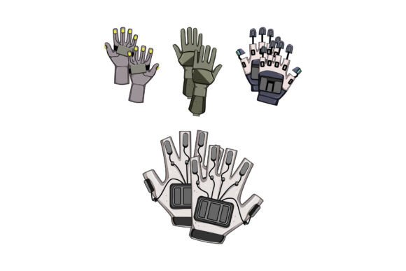 Different Virtual Reality Gloves for Hap
