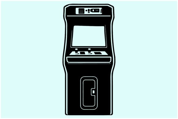 Discover the Perfect Blend of Retro and Modern Design with Arcade, Minimalist Gaming Cabinet Clipart
