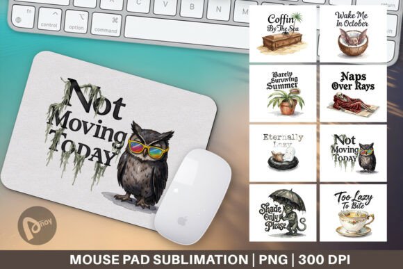 Enhance Your Workspace with a Gothic Summer Lazy Quote Mouse Pad and Sublimation Mouse Pad