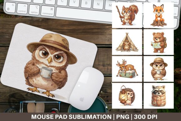 Exhausted Hiker Animal Mouse Pad PNG