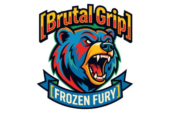 Frozen Fury Bear Head Mascot Logo: A Bold Statement for Your Brand