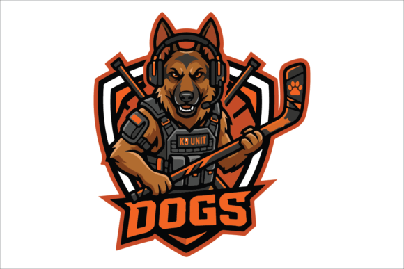 German Shepherd Hockey Mascot Logo Design: A Powerful Identity for Modern Teams