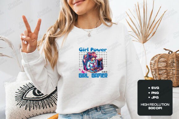 Girl Power Anime Girl Gamer Design: A Stylish Expression of Gaming Passion