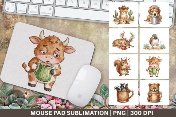 Grumpy Desert Animal Mouse Pad PNG: A Creative and Functional Addition to Your Workspace