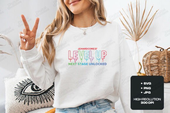 Hardcore Level Up Next Stage Unlocked: A Bold Design for Gamers and Creators