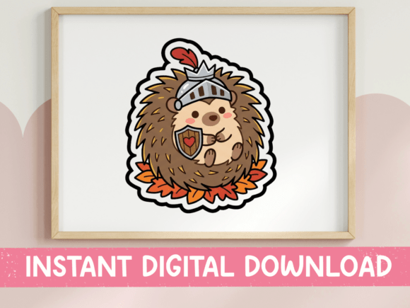 Hedgehog Knight Shield Kawaii Sticker: A Strategic Choice for Creative Expression