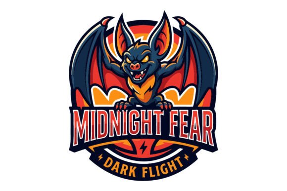 Midnight Fear Bat Esport Mascot Logo