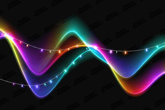 Neon Abstract Wave Liquid Flow Background