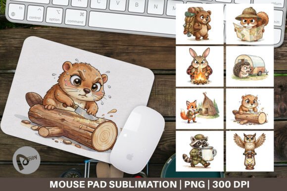 Retro Survivalist Animal Mouse Pad: A Stylish and Functional Addition to Your Workspace