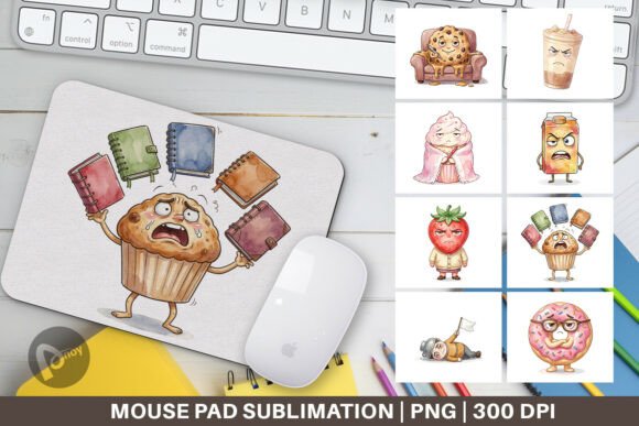 Sarcastic Watercolor Snack Mouse Pad PNG: A Unique Desk Accessory for Creativity and Comfort
