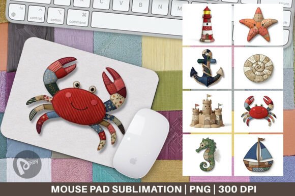 Seaside Quilted Beach Mouse Pad