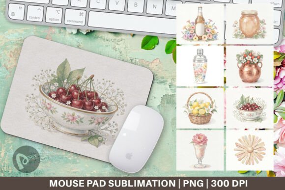 Sweet Summer Treats Watercolor Mouse Pad