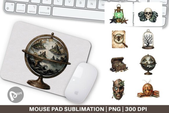 Tropical Gothic Macabre Desk Mouse Pad: A Fusion of Style and Functionality