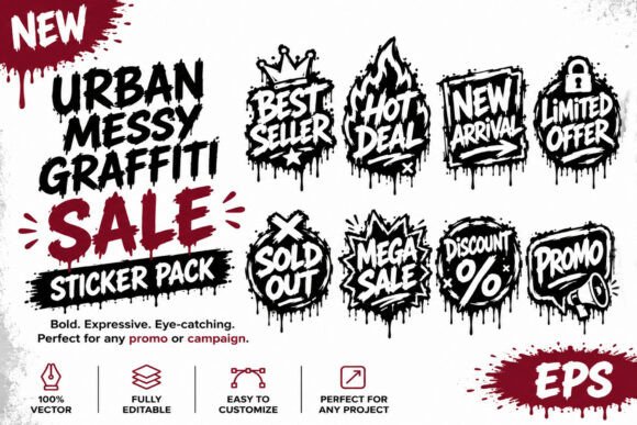 Urban Spray Promo Sticker Pack – Messy