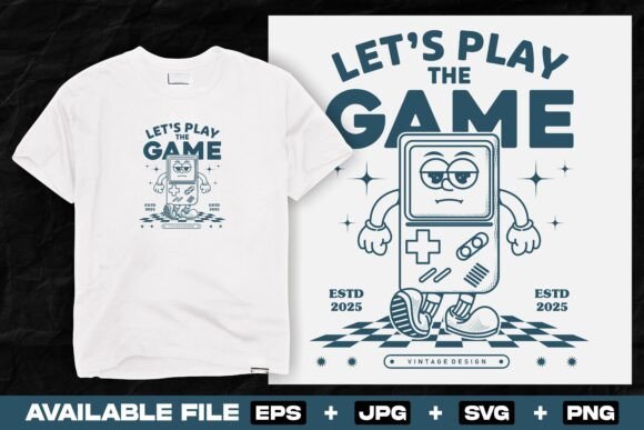 Vintage Cartoon Game Console Design