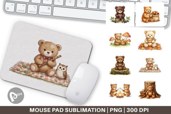 Watercolor Woodland Teddy Bear Mouse Pad: A Strategic Tool for Creativity and Productivity