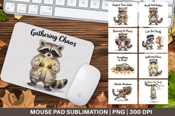 Whimsigoth Raccoon Digital Mouse Pad: A Unique Blend of Style and Functionality